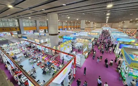 Exhibition hall at the Canton Fair trade show in Guangzhou