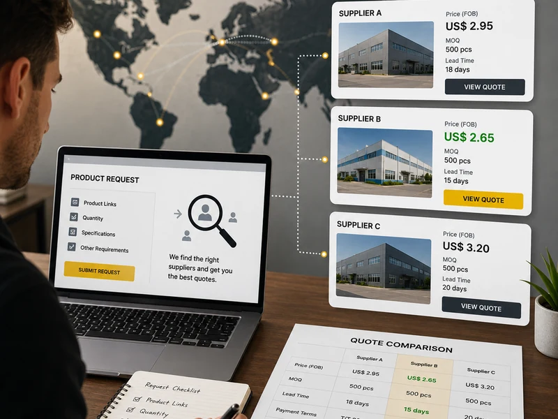 Supplier quote comparison for Prestige Sourcing's Alibaba quote matching service