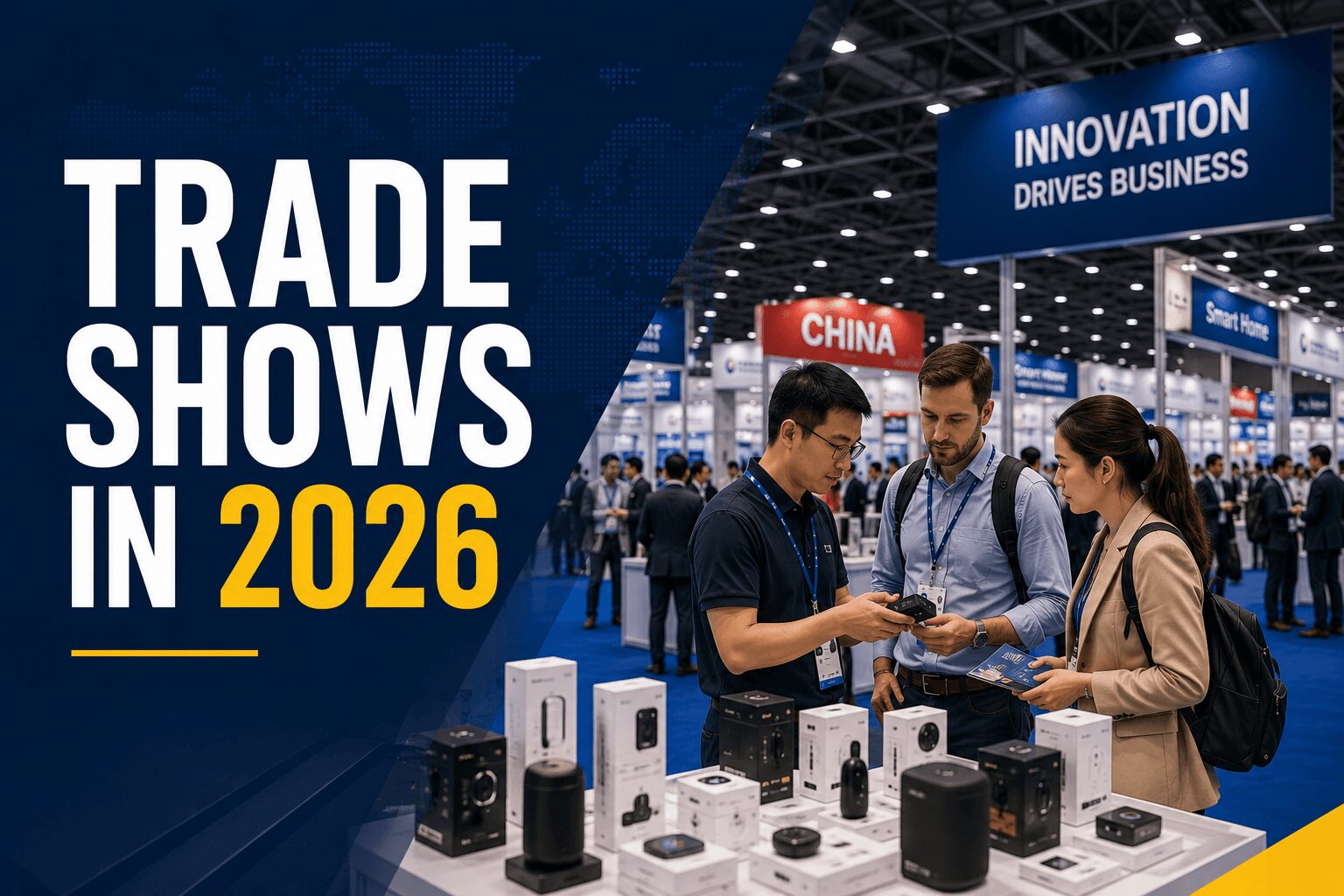 Buyers meeting suppliers and discovering new products at a major China trade show in 2026.