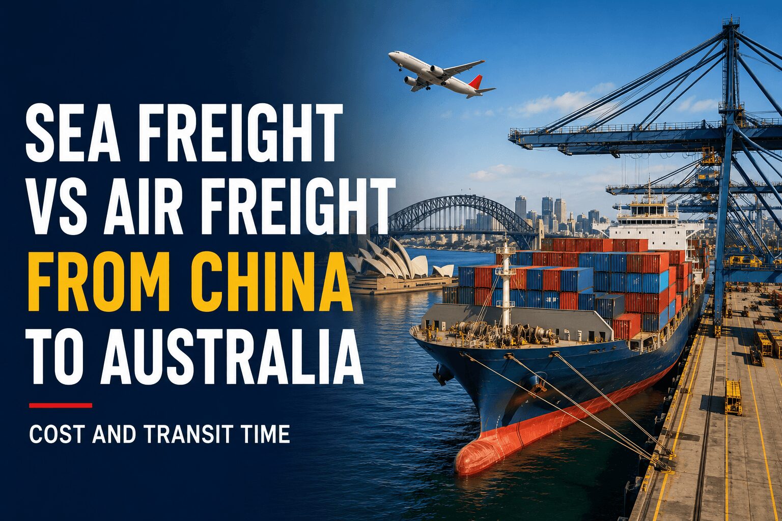 Sea vs air freight from China to Australia