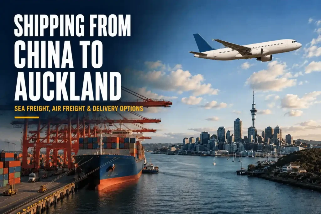 Shipping from China to Auckland by sea and air freight
